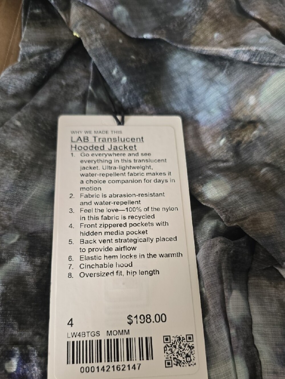 LAB Translucent Hooded Jacket - Picture 2 of 3